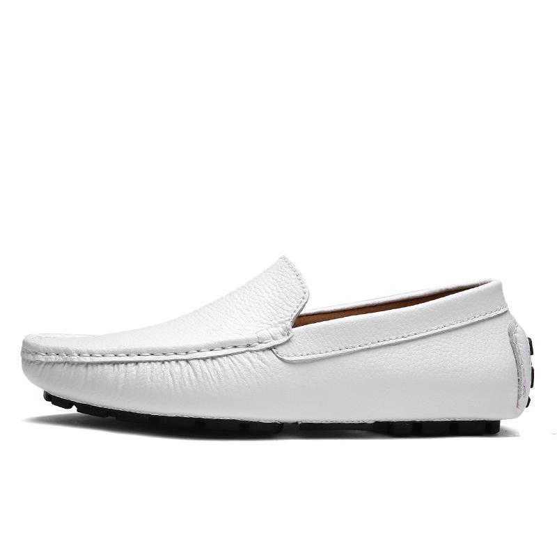 Leather Breathable Mocasines Casual Loafers Leather Shoes For Men Slip On Formal Italian Driving Flat Chaussure Homme Large Size