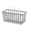 New Household Storage Wrought Iron Kitchen Seasoning Storage Basket Basket Rectangular Storage Box Wall Hanging Rack Accessories