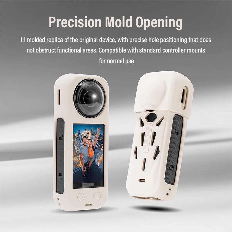 For Insta360 X5 Soft Silicone Case Anti-Scratch Protective Case Shell Non-Slip Panoramic Camera Skin Cover Lens Protective Cover