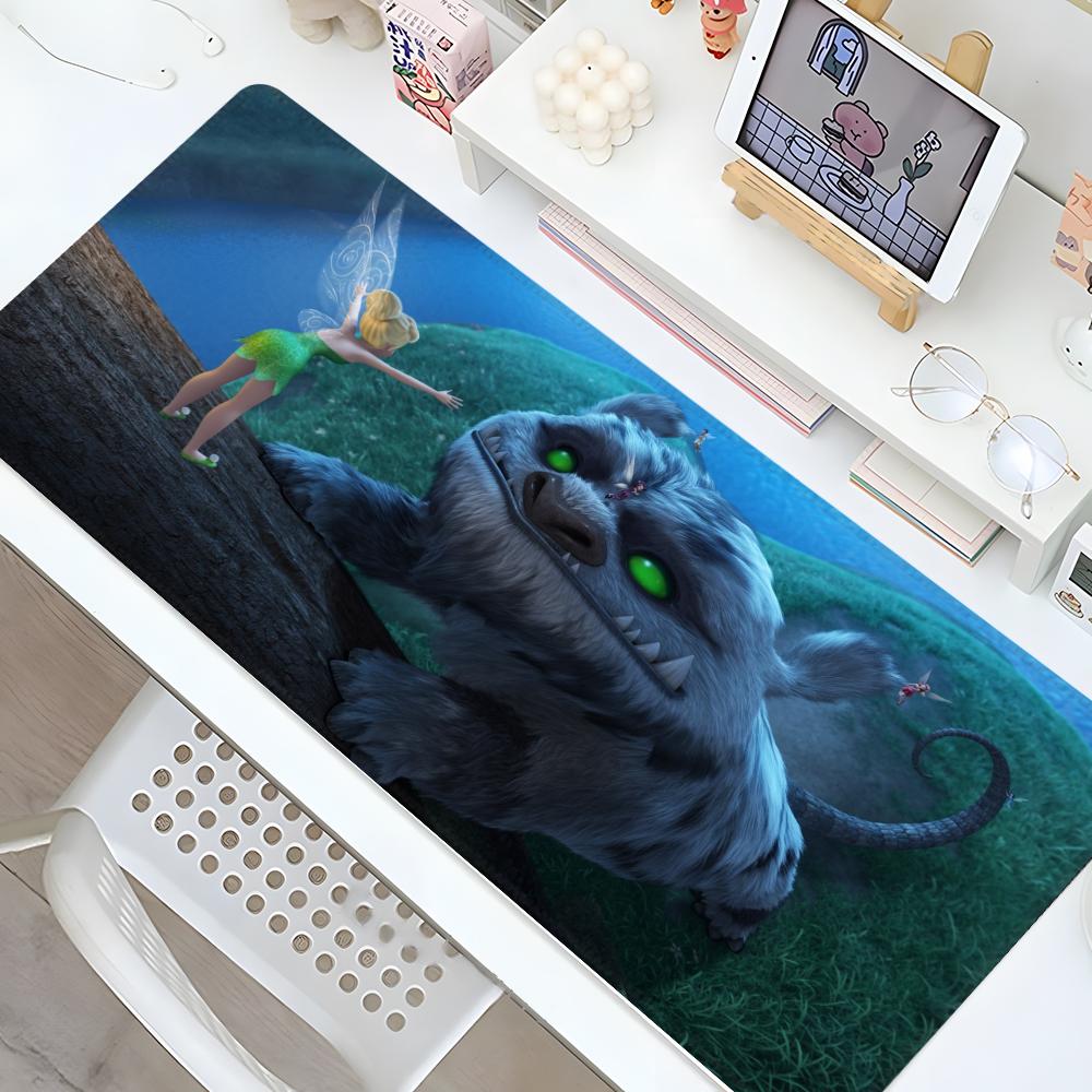 tinker bell Mouse Pad Gaming Locking Edge Big Computer Gamer Large Rubber Art Mousepad Laptop Valorant Desk Mat