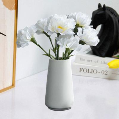 6Pcs Material de flor de seda falsa Cravo artificial Flor realista Sem rega Anti-desbotamento Flor falsa DIY Presente Dia das Mães Decoração de casa