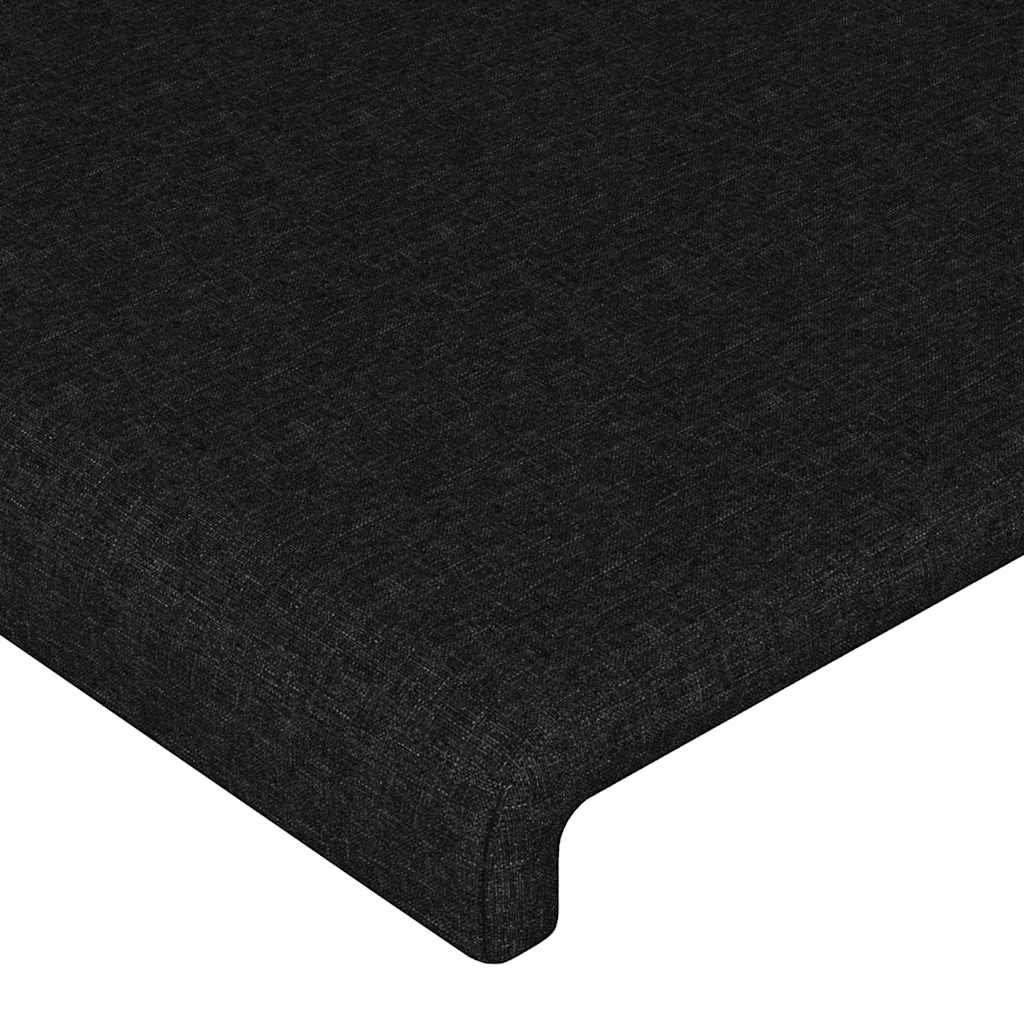 Bed Frame without Mattress Black 80 x 200 cm Fabric