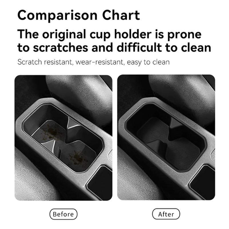 Central Console Water Cup Holder for Jimny 2024-2025 Center Storage Box Tray Silicone Organizer Car Interior Accessories