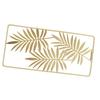 Iron Leaf Wall Decor Golden Nordic Style Elegant Ambience Sturdy Wear Resistant Metal Wall Decor 29.5x14.5cm for Bedroom Office