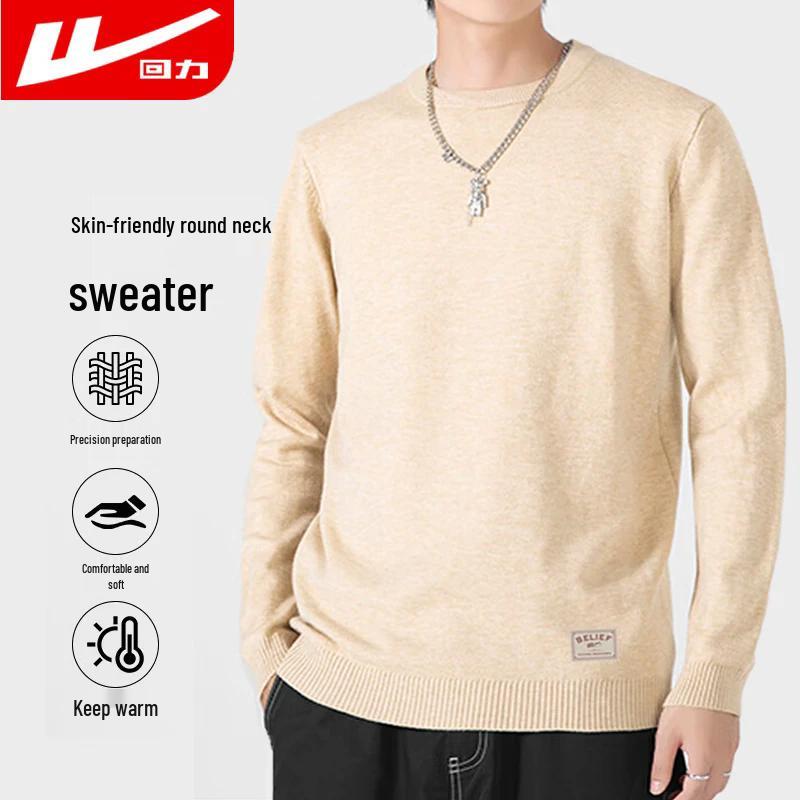 

Men s Solid Color Warm Knit Sweater 4XL