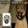 S.A.V.I 30 Pcs Black Temporary Tattoo Stickers for Men & Women - Waterproof, Safe, Non-Toxic Body Art, Realistic Animal & Skull Designs, 9.7x5.7 cm,