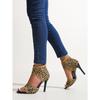 Sexy Leopard Print High Heel Fine Heel Sandals Women