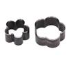 2Pcs Leather Cutting Die Set Flower Shaped Manual Punching Molding Alloy Steel Craft Tools 58mm