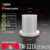 T-förmiger Nylon-Kunststoff-Dichtungsring und Schraubwellenhülse (Für dich: M2-M35)