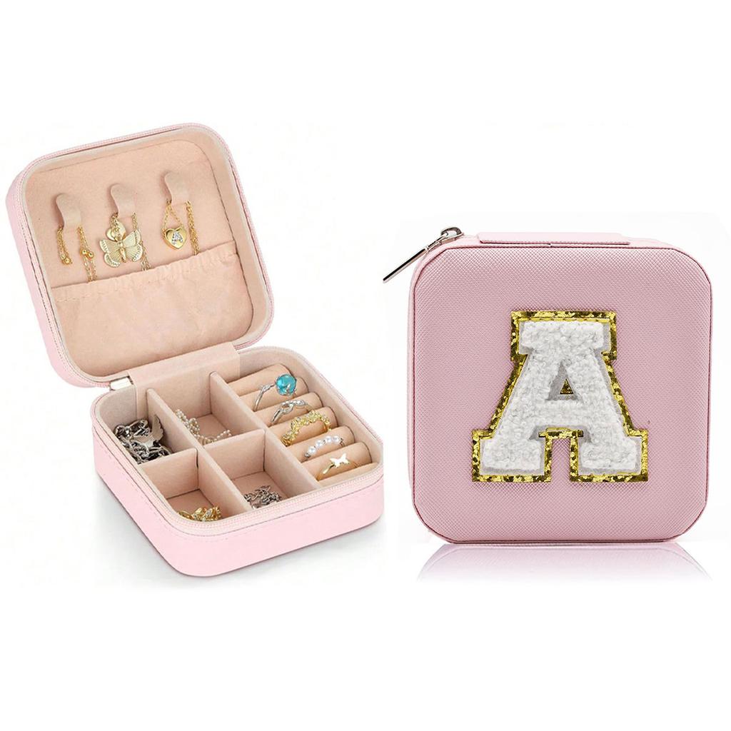 New creative letter jewelry box portable travel ring necklace earrings stud earrings earrings earrings earrings storage box-liu
