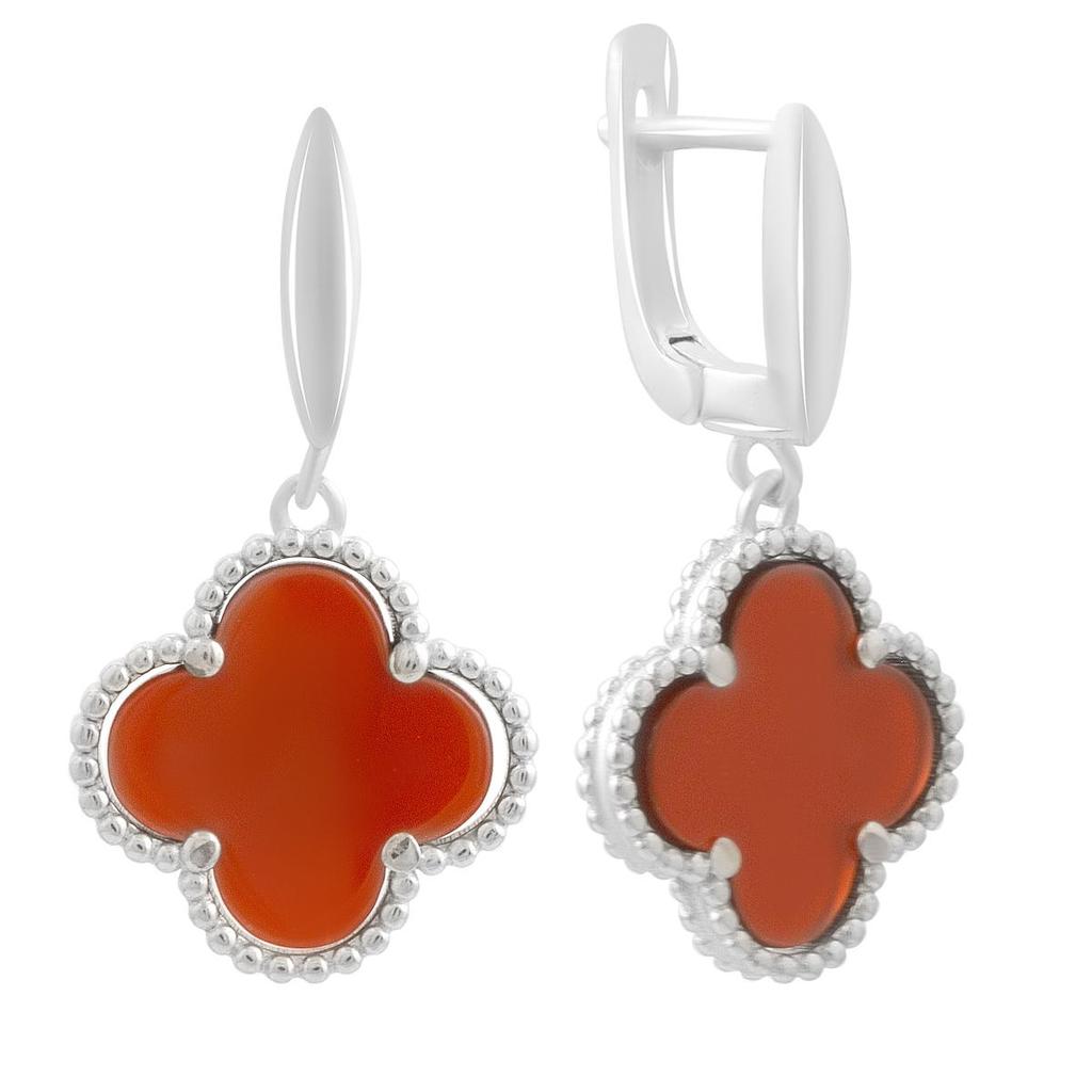 ვერცხლის საყურეები ნატურალური აქატით (60002367)