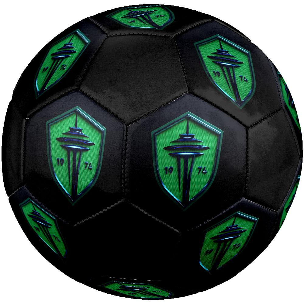Seattle Sounders FC Size 5 Soccer Ball, Machine-Stitched PVC, Durable & High Bounce, All Ages Fit, Fan Merchandise, Matches & Outdoor Use.