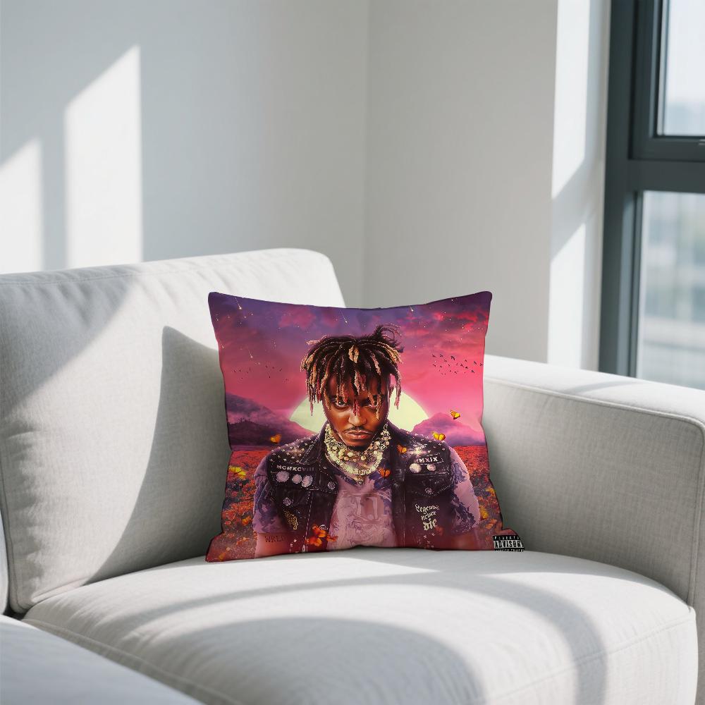 Rapper J-Juice W-WRLD povlak na polštář Oboustranně potištěný Polyesterový povlak na polštář Vzor Dekorativní zip Povlak na polštář