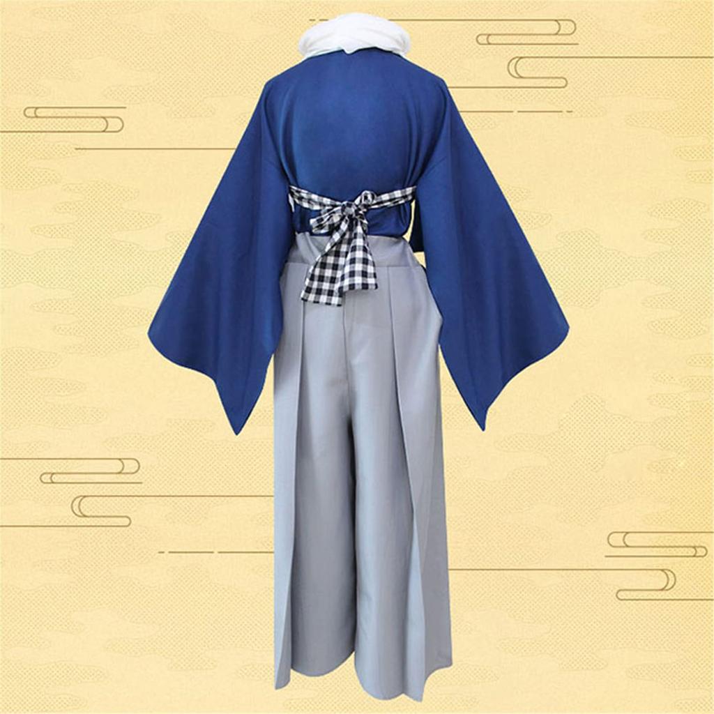 LanBuff Unisex Samurai Costume, Horseback Riding Hakama, Japanese Dance, Kimono, Cosplay Costume, Kendo, Kyudo, Iaido, Practice Wear, Top and Bottom S