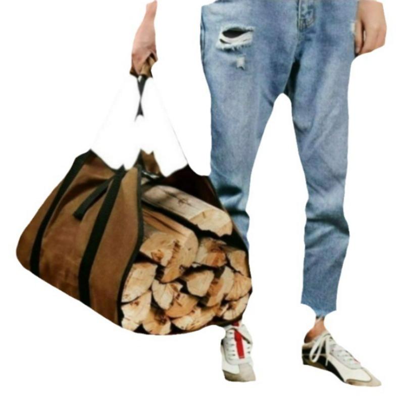 Outdoor Firewood Storage Bag, Portable Handbag, Durable and Multifunctional Firewood Tools
