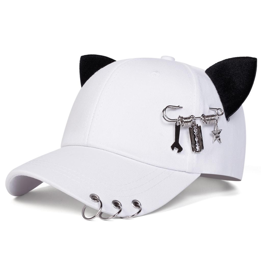 Five Blade Wrench Star Pointed Cat Ear Baseball Cap Women Cute Outdoor Travel Hat Fashion Hiphop Hats Outdoor Sun Protection Versatile Caps