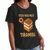 T-shirt en Coton pour Femme Dessert Gâteau Tiramisu, Impression de Haute Qualité en Coton Pur, Durable, Mode Décontractée. Cadeau Parfait Pour Les Amateurs De Desserts, Idéal Pour Le Quotidien