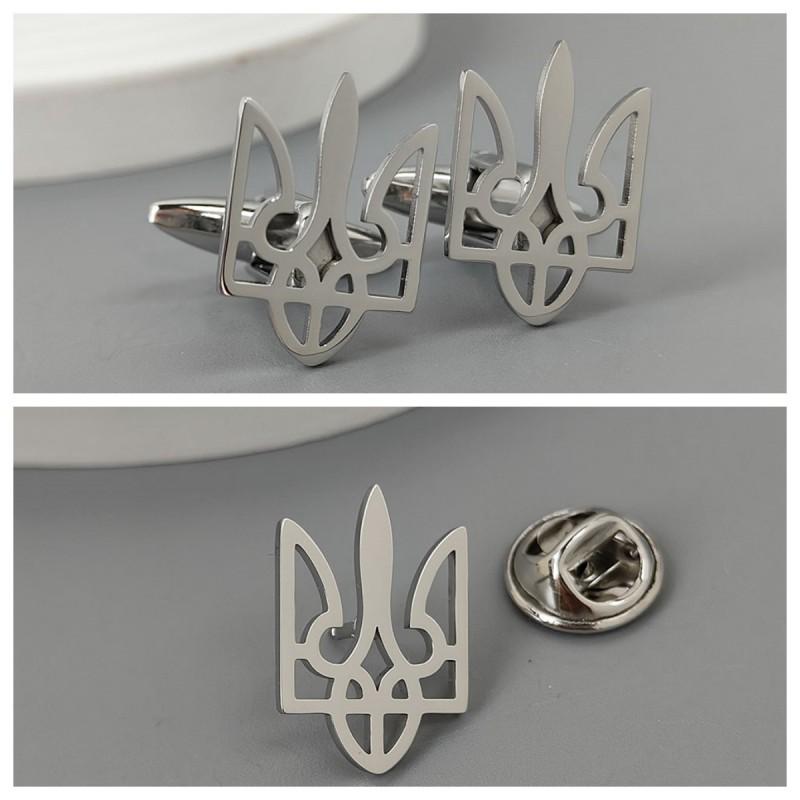 New Ukrainian Brooch Cufflinks French Fashion Temperament Versatile Suit Coat Accessories