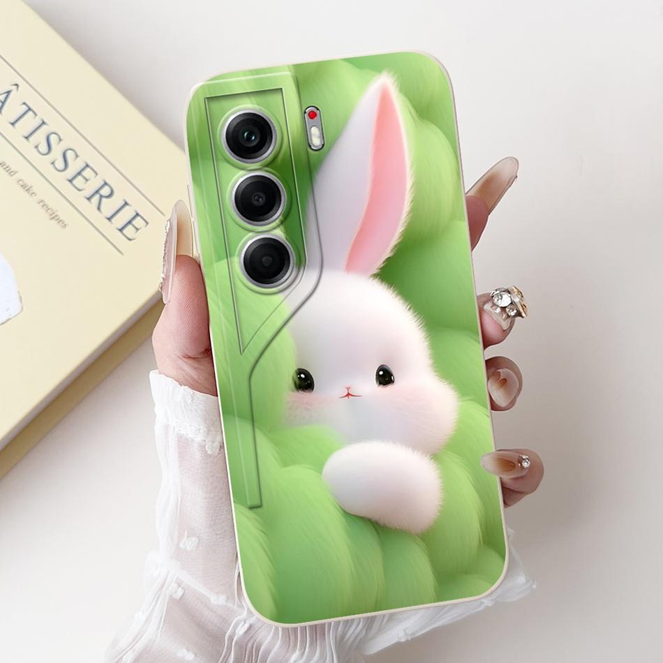 For Tecno Camon 40 Pro 4G Camon40 CM5 CM6 Cute Rabbit Cat Cartoon Phone Case For Camon 40 40Pro 4G Soft Silicone Cases Bumpers