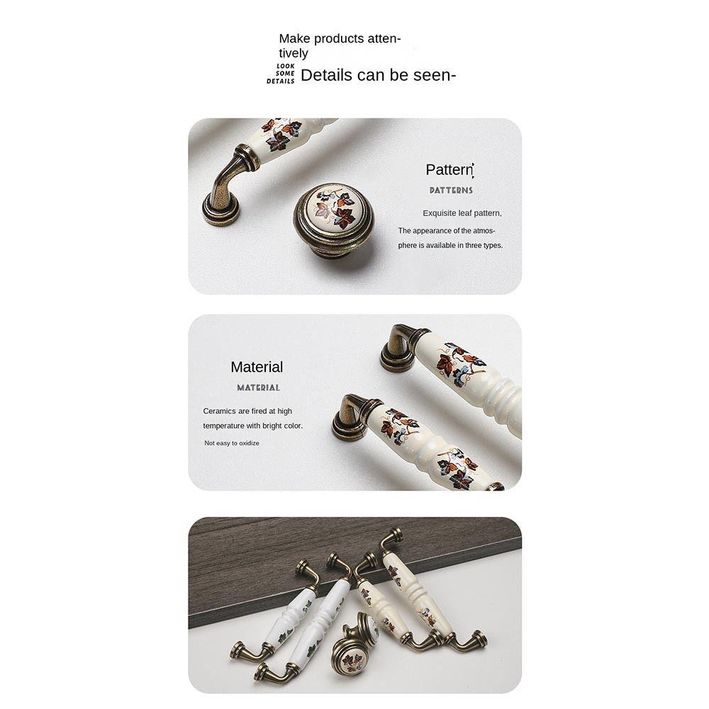 Zinc Zinc Zinc Alloy Drawer Knobs Bronze Wardrobe Door Handle Fashion Ceramic Cabinet Handles  Closet Dresser
