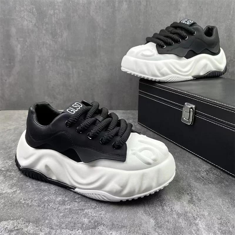 Дизайнерские мужские туфли нового стиля с цветными блоками — фото 8