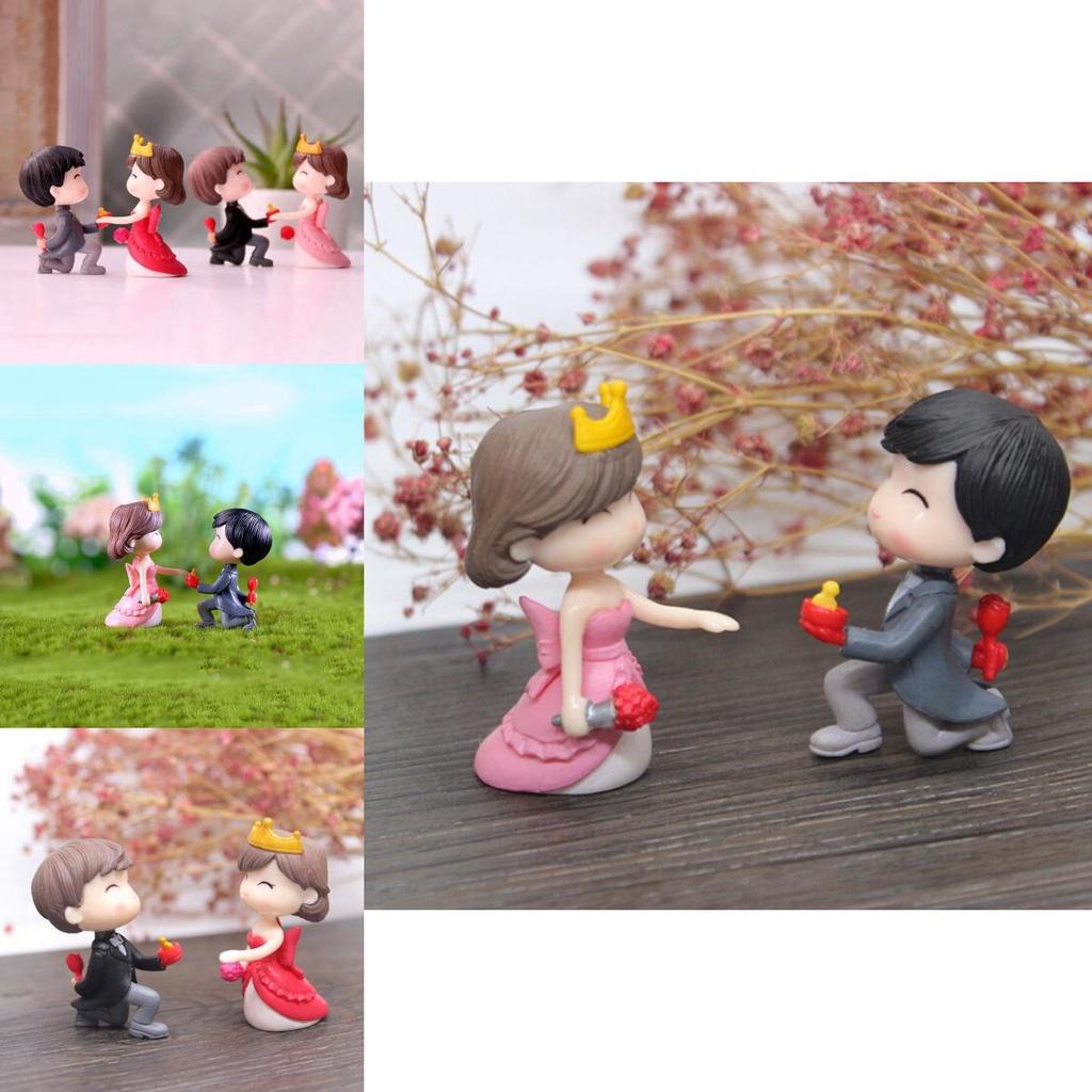 Charming Mini Marriage Lover Couple Figurines For Romantic Miniature Landscapes