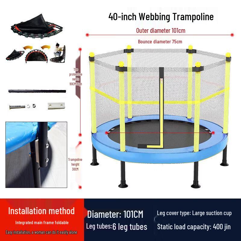 40-inch Foldable Kids Indoor Trampoline