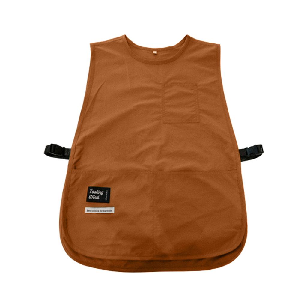 Neue einfarbige wasserdichte Arbeitslatzschürze aus Nylon, Schürze vom Westentyp, Küchenschürze, Kellner, Mode, ultraleichte Schürze