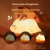 Rechargeable LED Silicone Night Light Light Up Bunnies Big Face Rabbit Decor Cute Bunny Lamp Novelty Gifts Kids Room Bedroom