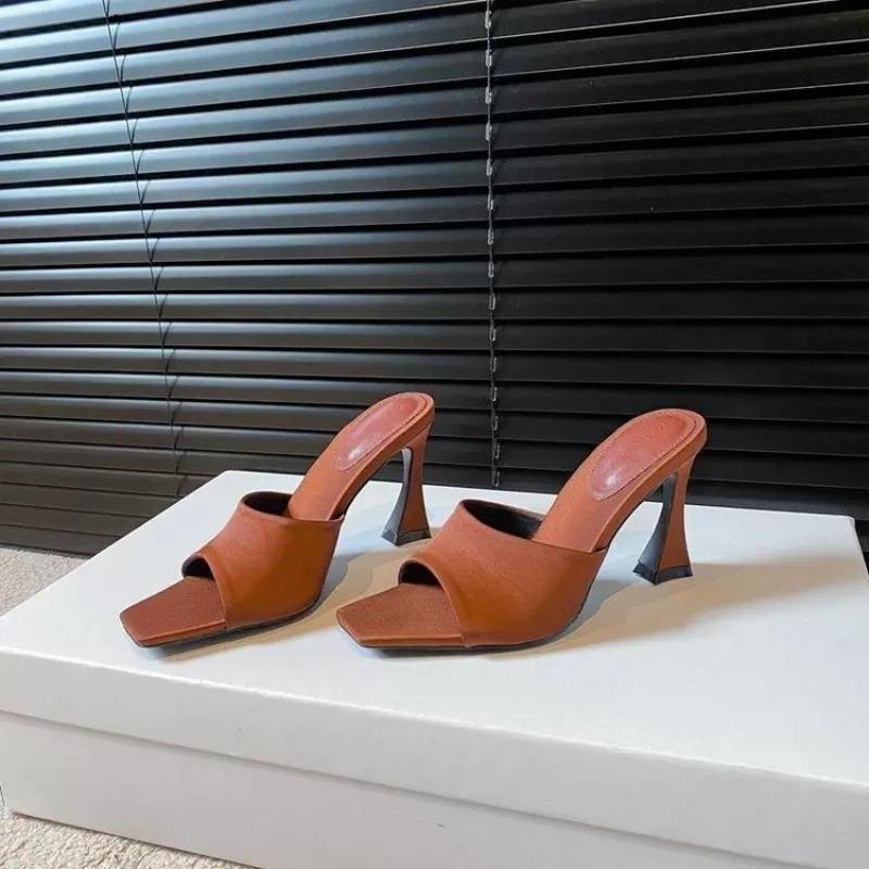 Fashion Vintage Open-toed Slippers Women 2025 New Summer Wear Stiletto Sandals Temperament Elegant Daily Shopping Women Sandals
