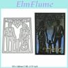 Happy Dies Cutting Frame Family Metal Stencil Diy Scrapbooking Album Paper Card Embossing Craft Die Cut Rectangle Father