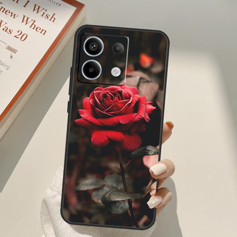 Bright Red Rose Flowers Funda For Xiaomi Redmi Note 14 13 10 11 12 15 Pro Plus Case For Redmi 15 14C 12C 10C 13C 15C
