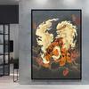 Japanese Classic Anime  Charizard Decorative Painting High Quality Canvas  Modern Home Bedroom Wall Picture Decorative