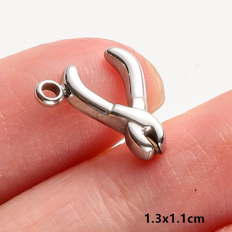 5pcs No Fade Tools Axe Wrench Sword Daily Supplies Charm Pendant For DIY Jewelry Making Accessories Keychain Earring Connectors