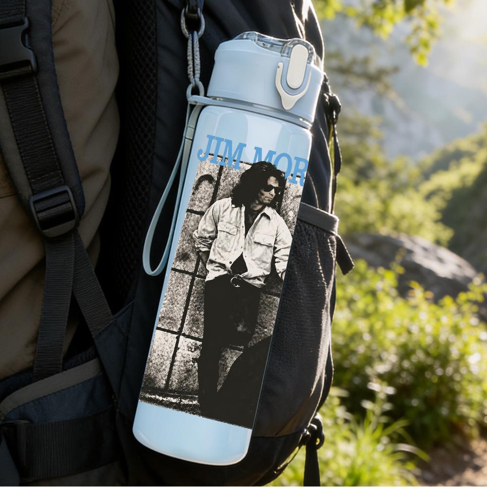 1PC Vintage Black White Band Poster Print 750ml Portable Sports Water Bottle Leakproof Gym Outdoor Travel Drink Cup