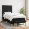 3137127 vidaXL Divan Bed with Mattress Black 90x200 Cm Fabric