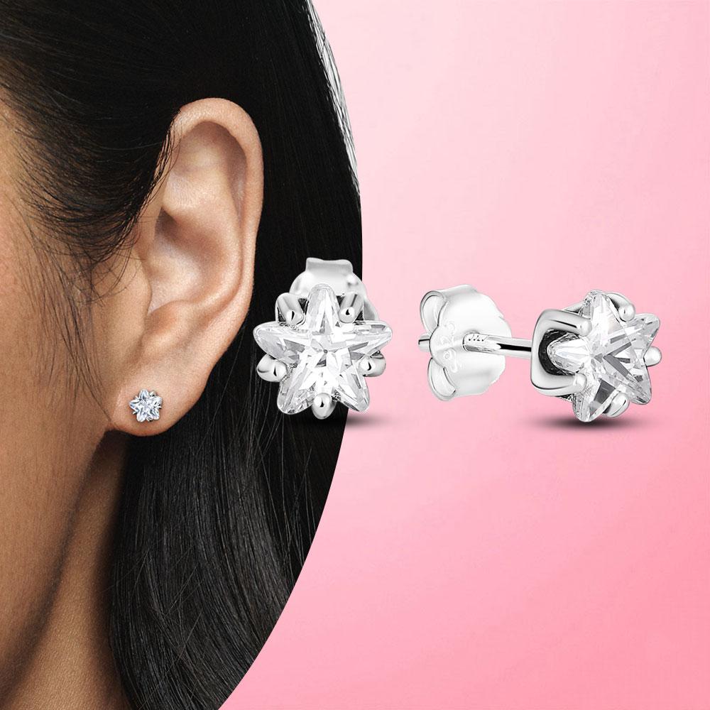 Earrings Silver 925 Earrings Geometric Stud Earrings for Women Wedding Party Korean Style Earings S925 Fine Jewelry  Trend