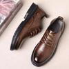 Low-top Martin Shoes Men's Spring and Autumn Leather Surface Retro Business Leather Shoes Casual Soft Sole Big Head Tooling Shoes