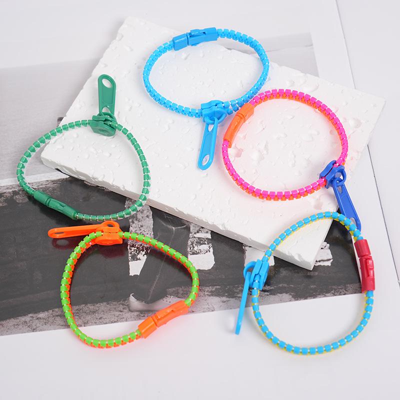 Candy Color Zipper Bangle: Korean Fashion Personality Bracelet Jewelry