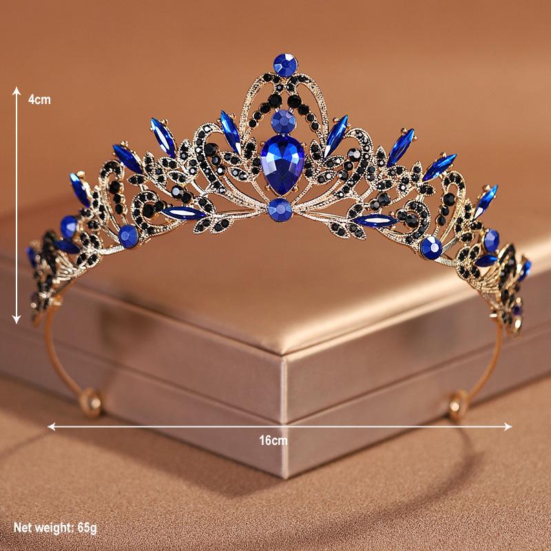 

11 Colors Bridal Headwear Full of Baroque Atmosphere Classical Gold-colour Ladies Crown for Wedding Bride and Girl Birthday