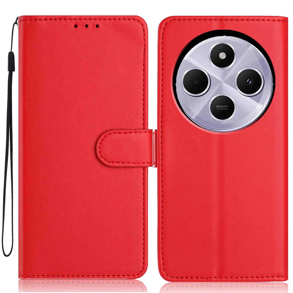 Etui portfelowe na Xiaomi Redmi 14C 4G/14R 5G/A3 Pro 4G/A4 5G/Poco C75 4G Skórzane etui z podstawką i paskiem/wieloma przegródkami na karty