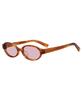 CUT TREND SUNGLASSES Oval Sunglasses Colored Thick UV UV For For Unisex [Zoff] SUNCUTGlasses/UV100% (Brown (Demi Pattern) ZH261G02_49A1) Lenses,