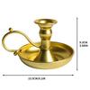 Taper Candle Holder Metal Golden Vintage Candlestick Holder with Handle for Party Wedding Decor Single Golden Candle