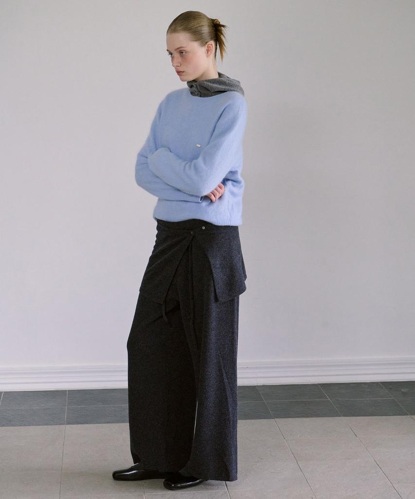 Awi Wool Knit Pants_Charcoal