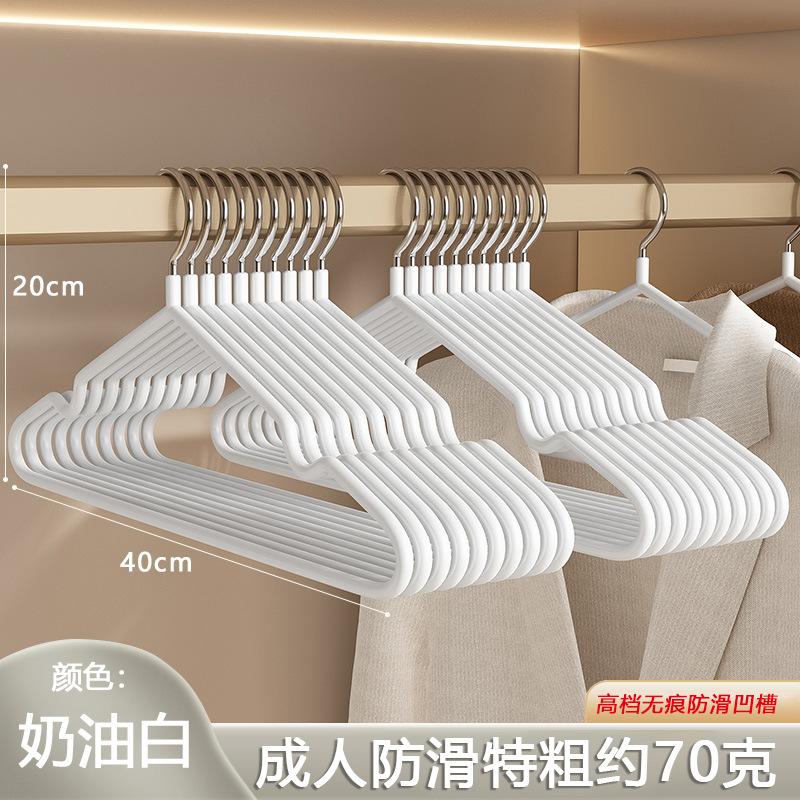 Non-Slip Coated Metal Suit Coat Hangers Heavy Duty Clothes Hangers Metal Shirt Jacket Hanger with Round Notches for Dress