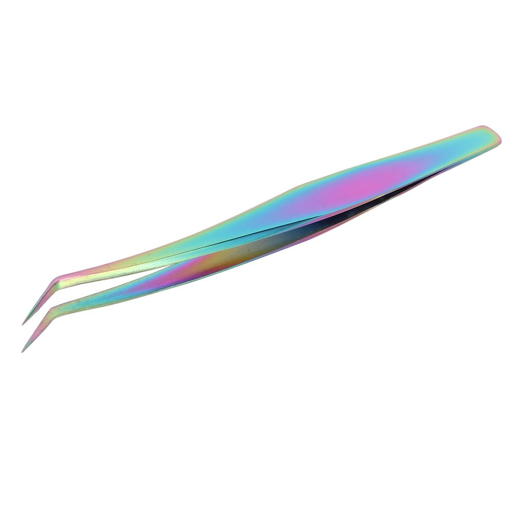 Curved Tip Eyelash Tweezers Stainless Steel Grafting Lash Extension Tweezer Nipper