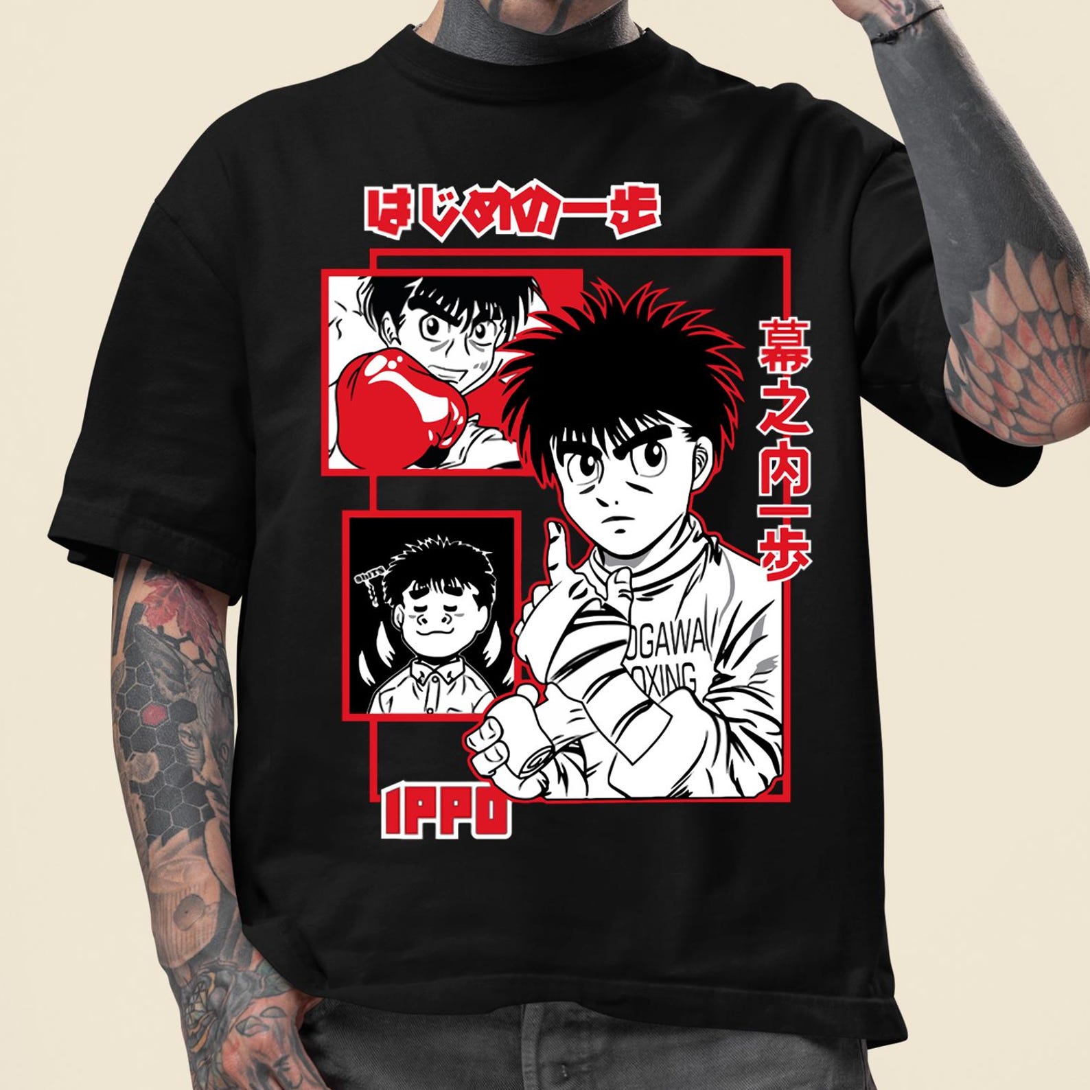Unisex Vintage Boxing Anime Shirt, Retro Sport Manga T-Shirt, 90s Otaku Graphic Tee M