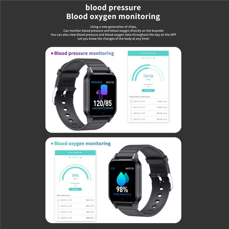 Orologio intelligente con temperatura misurare la frequenza cardiaca  sanguigna ossigeno ossigeno pressione monitorare il monitoraggio del sonno  acquista in modo economico — spedizione gratuita, recensioni reali con foto  — Joom