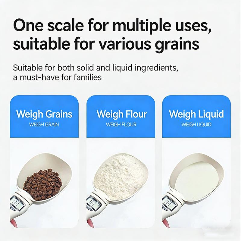 Pet Feeding Spoon Scale High Precision Electronic Weighing Measuring Scoop For Cat Dog Food Household Kitchen Weighing Tool