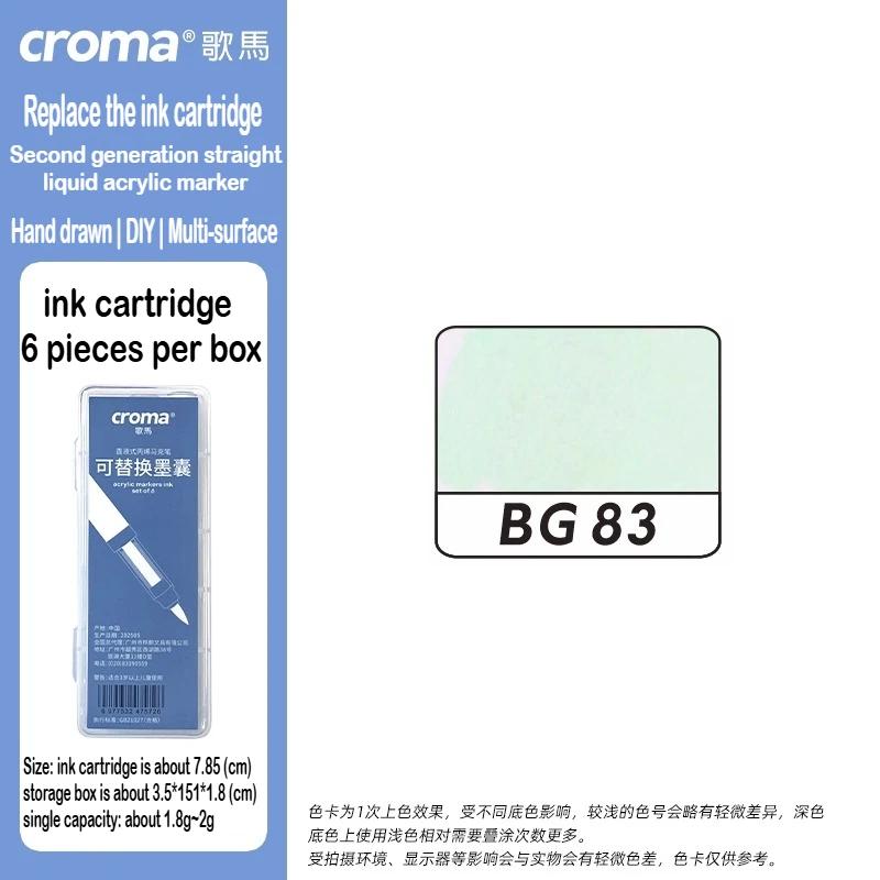 Croma 160/24 Color Replaceable Ink Refill Liquid Soft Tip Acrylic Marker Non Toxic Waterproof School Office Supplies Stationery